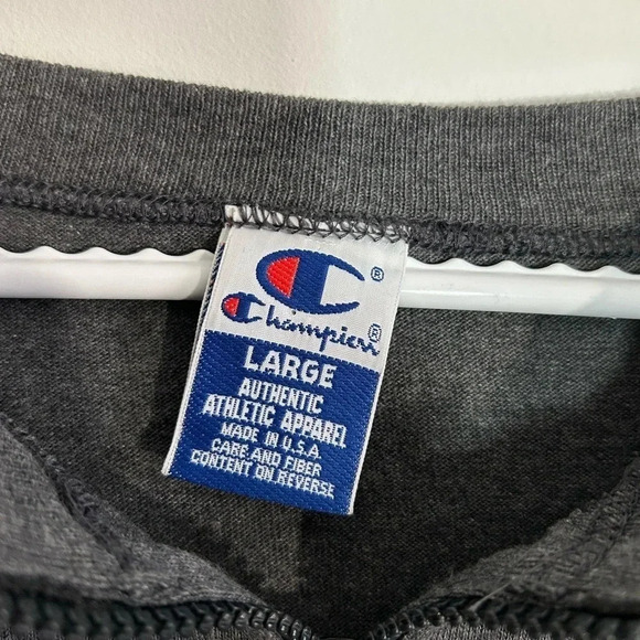 Vintage Champion Long Sleeve Quarter Zip Shirt Mens Size L - Picture 4 of 4